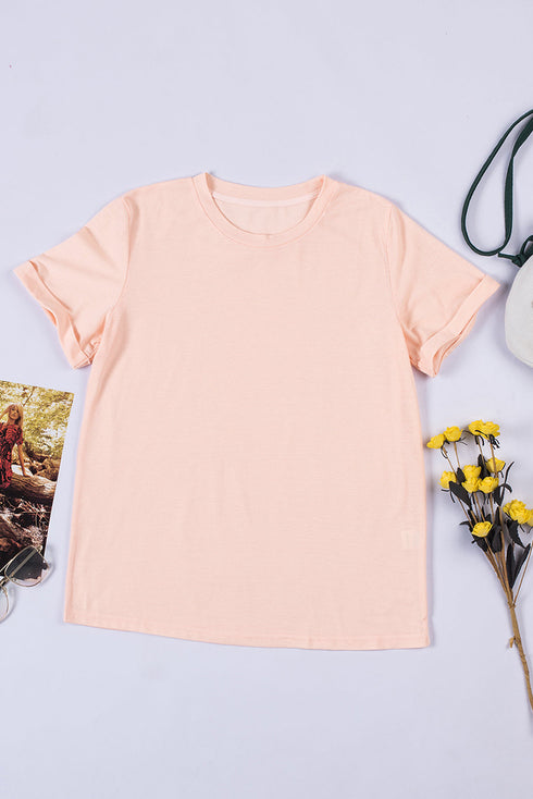 Soft Stretch Crew Neck Short Sleeve Jersey Tee