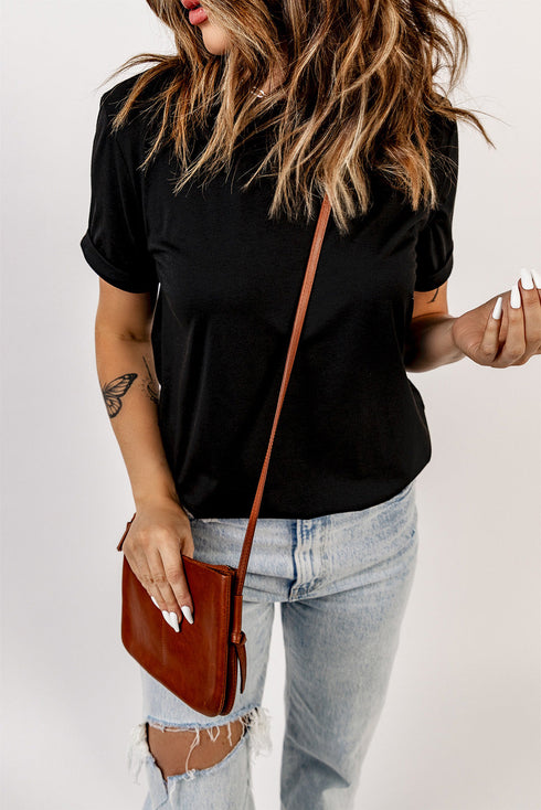 Soft Stretch Crew Neck Short Sleeve Jersey Tee