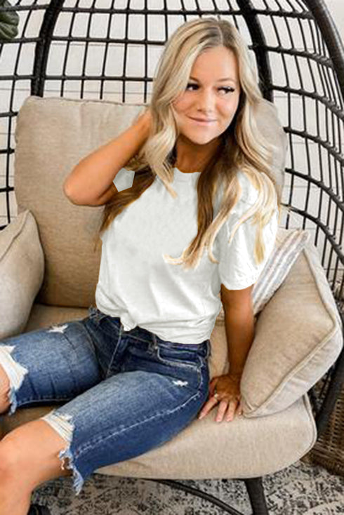 Soft Stretch Crew Neck Short Sleeve Jersey Tee