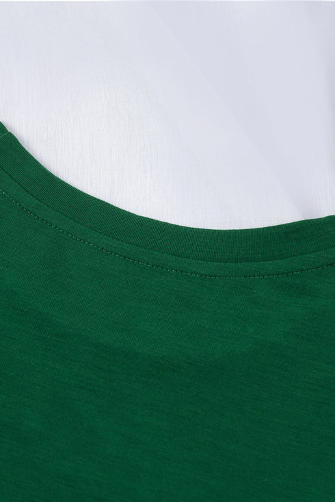 Soft Stretch Crew Neck Short Sleeve Jersey Tee