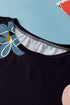 Soft Stretch Floral Print Round Neck Casual Tee