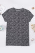 Soft Stretch Knit Animal Pattern Tunic Top
