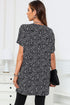Soft Stretch Knit Animal Pattern Tunic Top