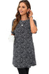Soft Stretch Knit Animal Pattern Tunic Top