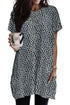 Soft Stretch Knit Animal Pattern Tunic Top