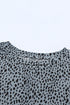 Soft Stretch Knit Animal Pattern Tunic Top