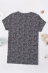 Soft Stretch Knit Animal Pattern Tunic Top