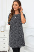Soft Stretch Knit Animal Pattern Tunic Top