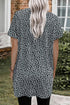 Soft Stretch Knit Animal Pattern Tunic Top