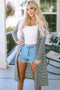 Soft Stretch Knit Striped Long Layering Cardigan