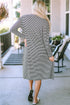 Soft Stretch Knit Striped Long Layering Cardigan