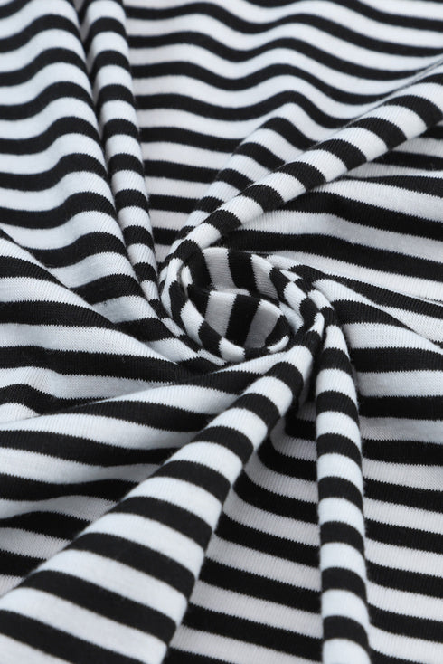 Soft Stretch Knit Striped Long Layering Cardigan