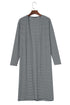Soft Stretch Knit Striped Long Layering Cardigan