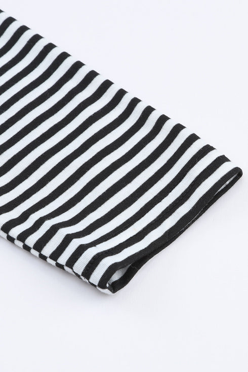 Soft Stretch Knit Striped Long Layering Cardigan