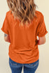 Soft Stretch Solid Crew Neck Rolled Cuff Relaxed Tee