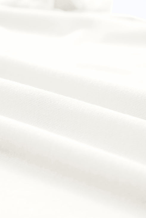 Soft Stretch Solid Crew Neck Rolled Cuff Relaxed Tee