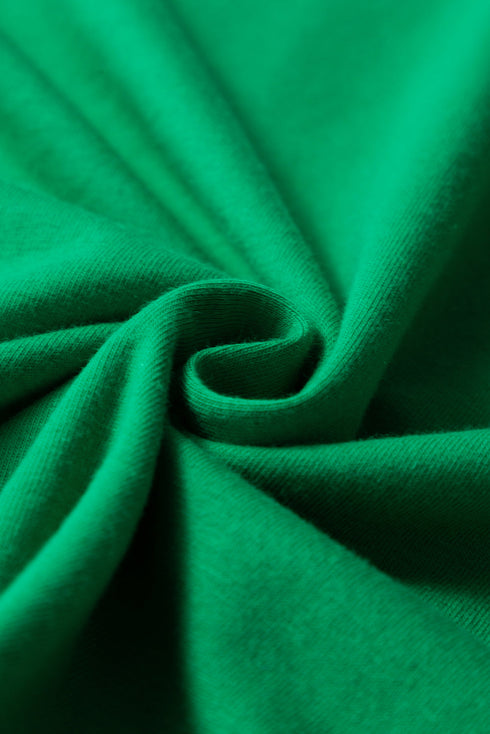 Soft Stretch Solid Crew Neck Rolled Cuff Relaxed Tee