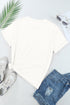 Soft Stretch Solid Crew Neck Rolled Cuff Relaxed Tee