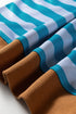 Soft Striped Crew Neck Long Sleeve Ribbed Trim Sweatshirt