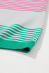 Soft Striped Knit Patch Pocket Pullover Sweater