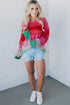 Soft Striped Knit Patch Pocket Pullover Sweater