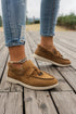 Soft Suede Furry Lined Slip On Flat Shoes