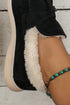 Soft Suede Furry Lined Slip On Flat Shoes
