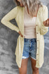 Soft Textured Knit Button Front Long Sleeve Cardigan