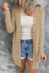 Soft Textured Knit Button Front Long Sleeve Cardigan
