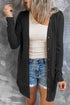 Soft Textured Knit Button Front Long Sleeve Cardigan