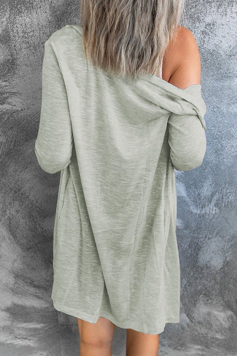 Soft Textured Knit Button Front Long Sleeve Cardigan
