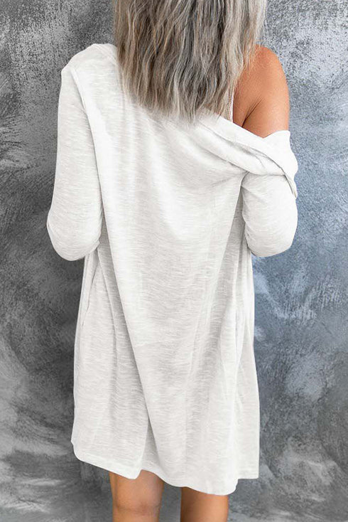 Soft Textured Knit Button Front Long Sleeve Cardigan
