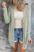 Soft Textured Knit Button Front Long Sleeve Cardigan