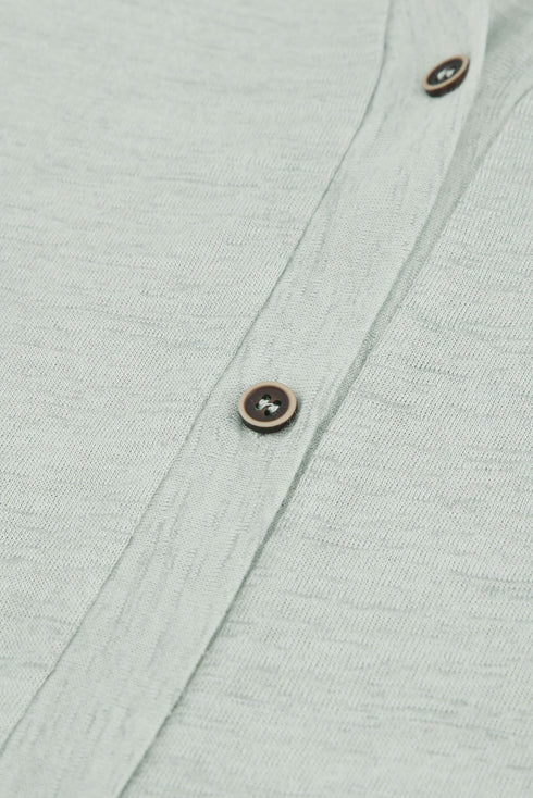 Soft Textured Knit Button Front Long Sleeve Cardigan