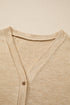Soft Textured Knit Button Front Long Sleeve Cardigan