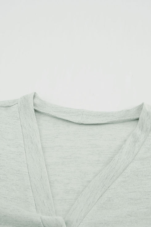Soft Textured Knit Button Front Long Sleeve Cardigan
