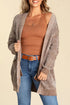 Soft Textured Knit Open Front Pocket Cardigan