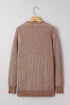 Soft Textured Knit Open Front Pocket Cardigan