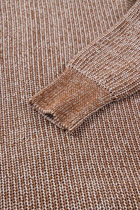 Soft Textured Knit Open Front Pocket Cardigan