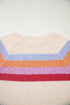 Soft Textured Knit Stripe Drop Shoulder Balloon Sleeve Sweater