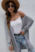 Soft Textured Open Front Long Sleeve Cardigan