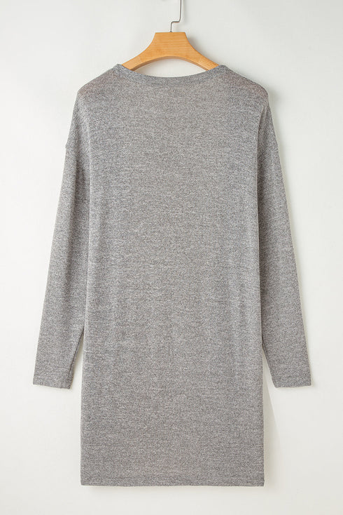 Soft Textured Open Front Long Sleeve Cardigan