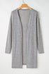Soft Textured Open Front Long Sleeve Cardigan