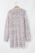 Soft Textured Speckled Open Front Relaxed Fit Cardigan
