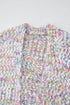 Soft Textured Speckled Open Front Relaxed Fit Cardigan