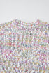 Soft Textured Speckled Open Front Relaxed Fit Cardigan
