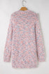 Soft Textured Speckled Open Front Relaxed Fit Cardigan