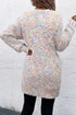 Soft Textured Speckled Open Front Relaxed Fit Cardigan