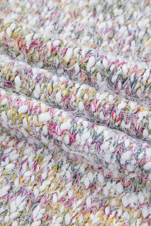 Soft Textured Speckled Open Front Relaxed Fit Cardigan
