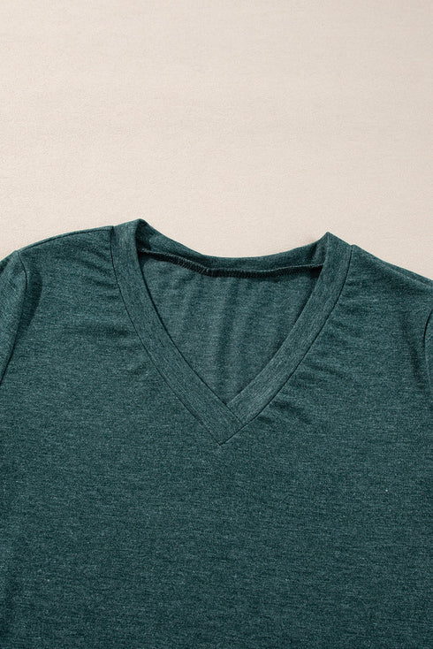 Soft Touch Long Sleeve V Neck Essential Top